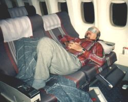 Juan Xuna travelling for business, 1995