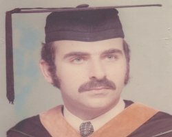 Juan Xuna at his engineering graduation, 1974